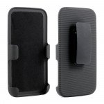 Wholesale Samsung Galaxy S5 Armor Shell Case Stand and Holster Clip (Black Blue)